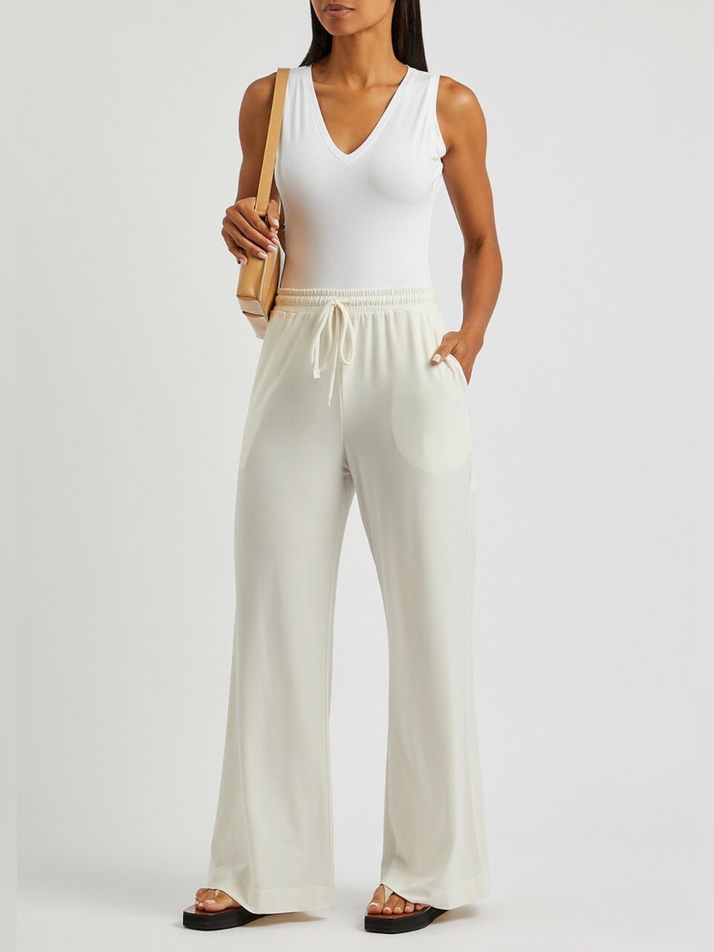Spanx Suit Yourself Stretch-jersey Bodysuit-White $77 MSRP
